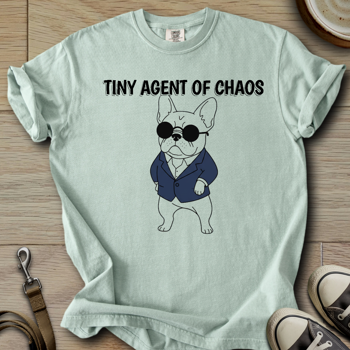 Tiny Agent of Chaos - Frenchie T-Shirt
