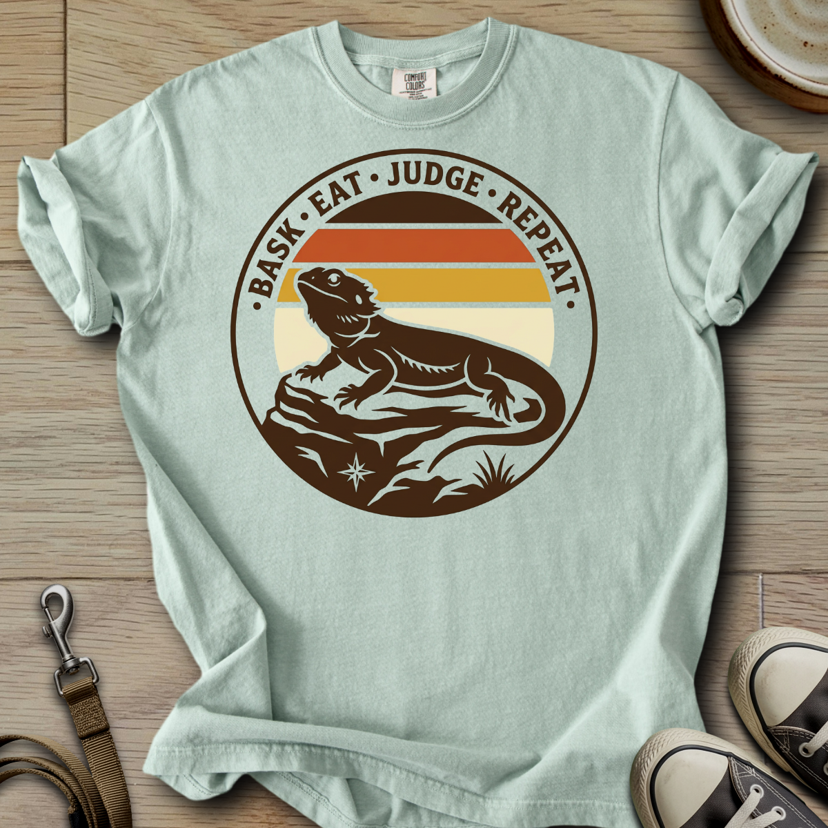 Bask, Eat, Judge, Repeat - Beardie T-Shirt