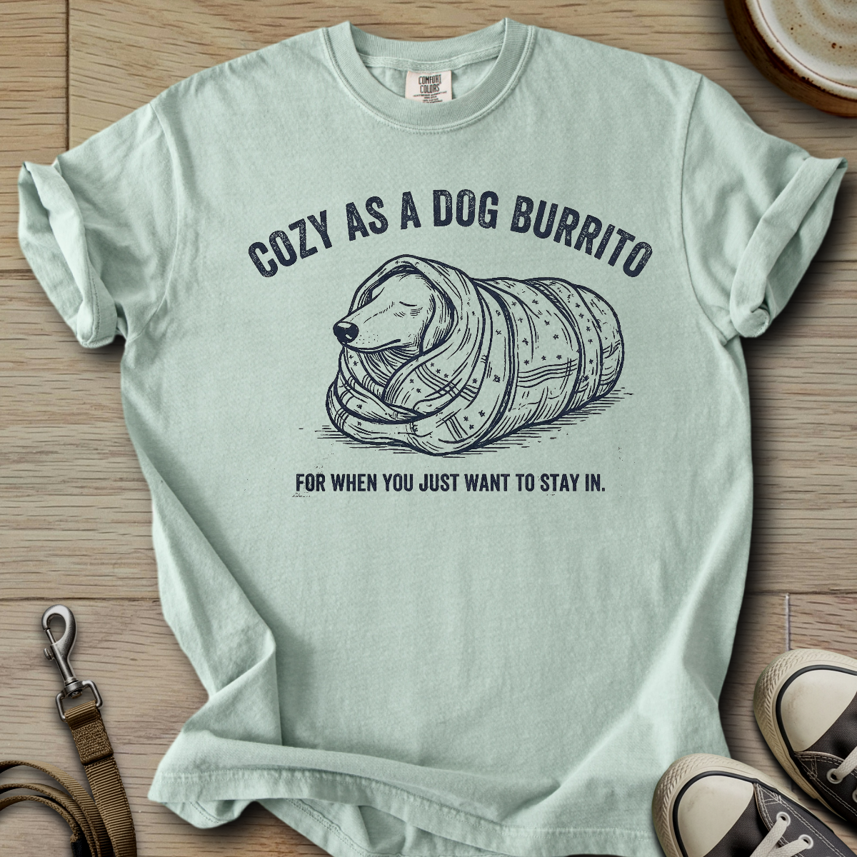 Cozy as a dog Burrito - Doxie T-Shirt