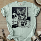 Dog Drinking Iced Coffee - Corgi T-Shirt
