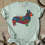 Personalized Name dog silhouette - Corgi T-Shirt