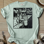 Dog Drinking Iced Coffee - Frenchie T-Shirt