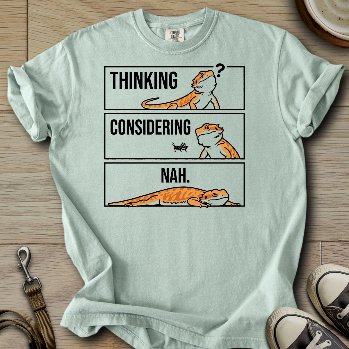 Thinking, Considering, Nah - Beardie T-Shirt