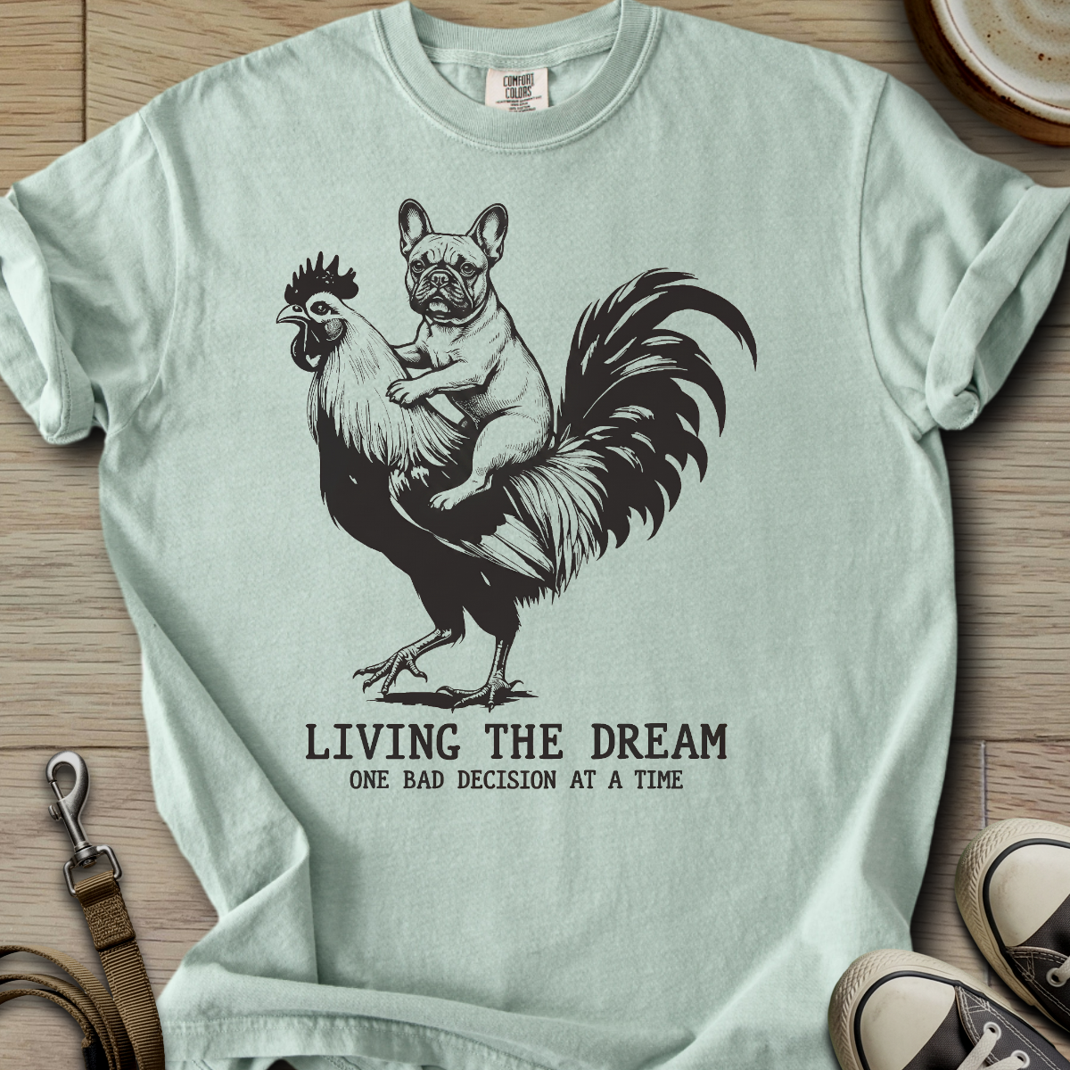 Living The Dream - Frenchie T-Shirt ©