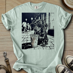 Dog Drinking Iced Coffee - Doxie T-Shirt