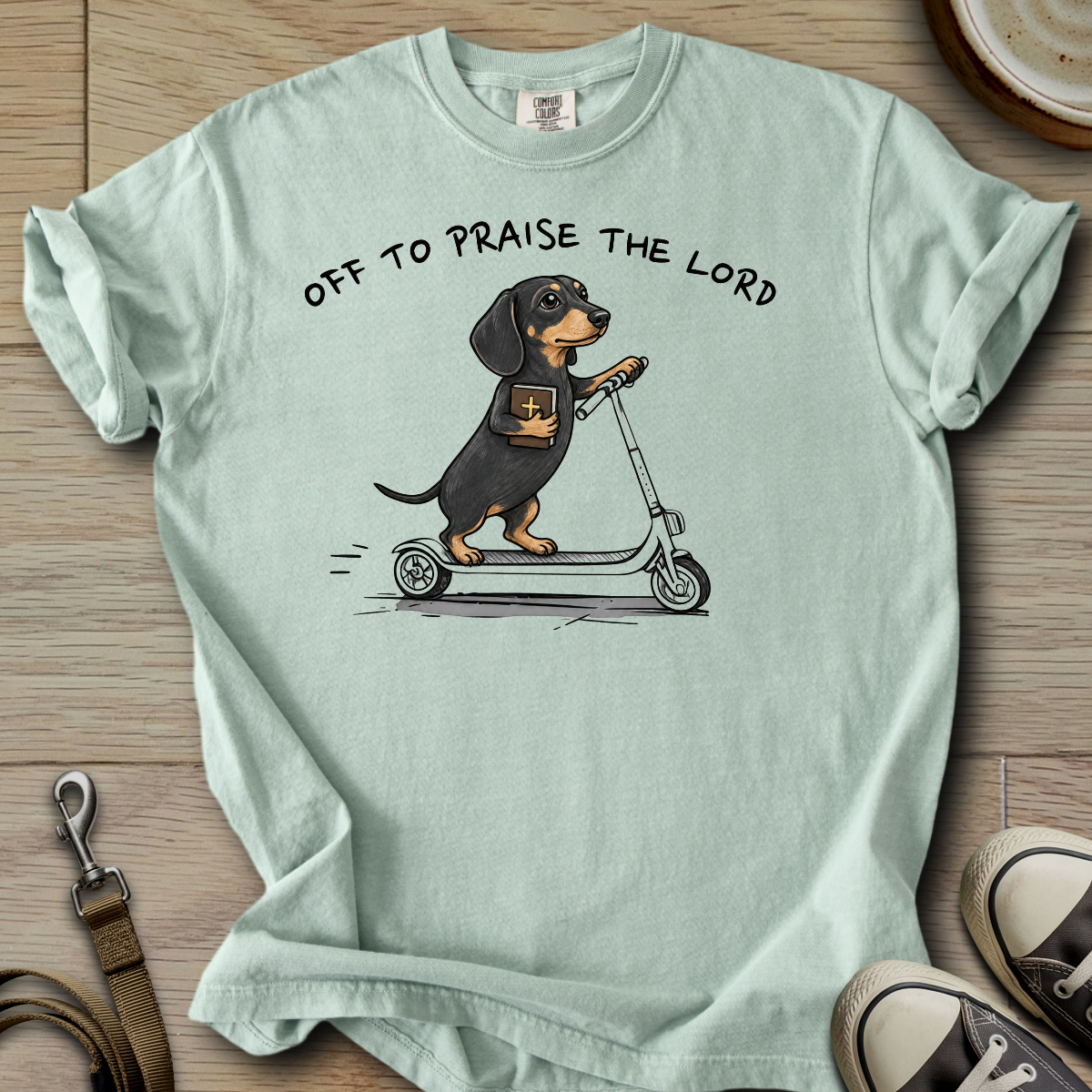Off to Praise the Lord - Doxie T-Shirt