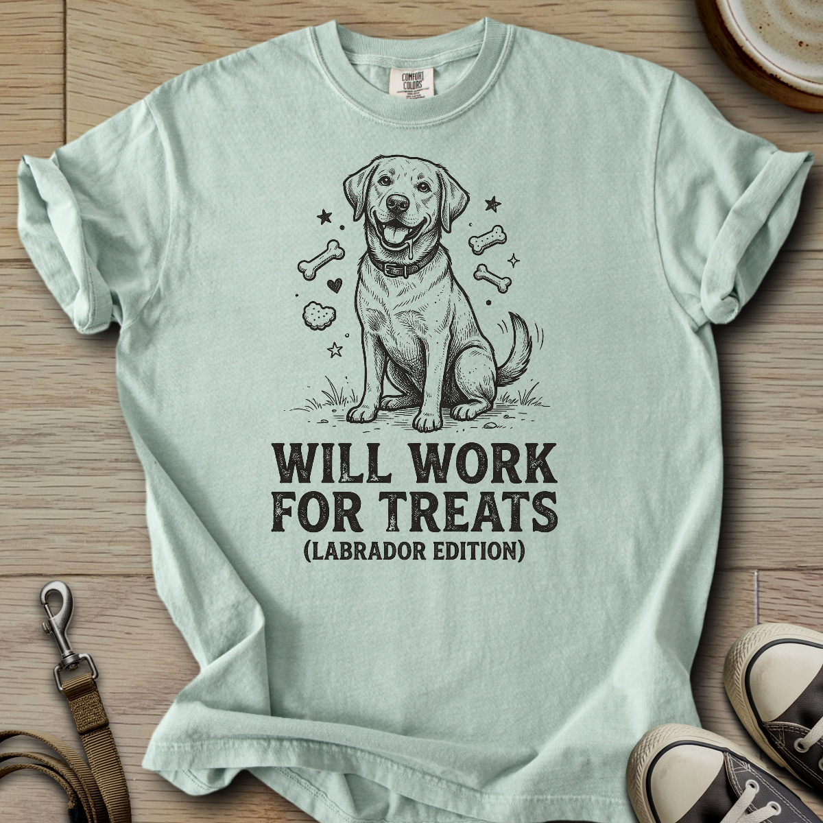 Will Work for Treats - Labrador T-Shirt