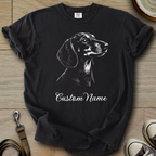 Custom Name dog silhouette - Doxie T-Shirt
