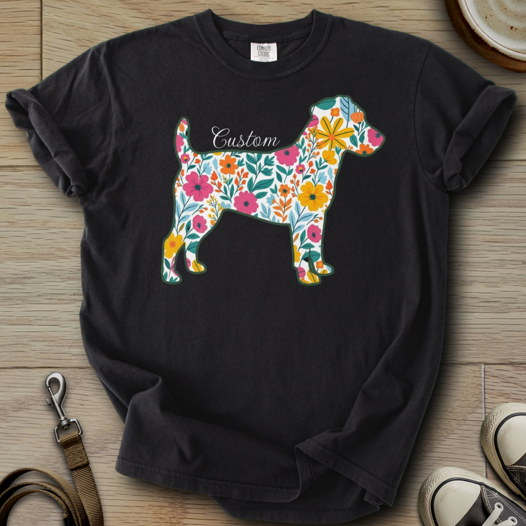 Personalized Name dog silhouette - Parson T-Shirt