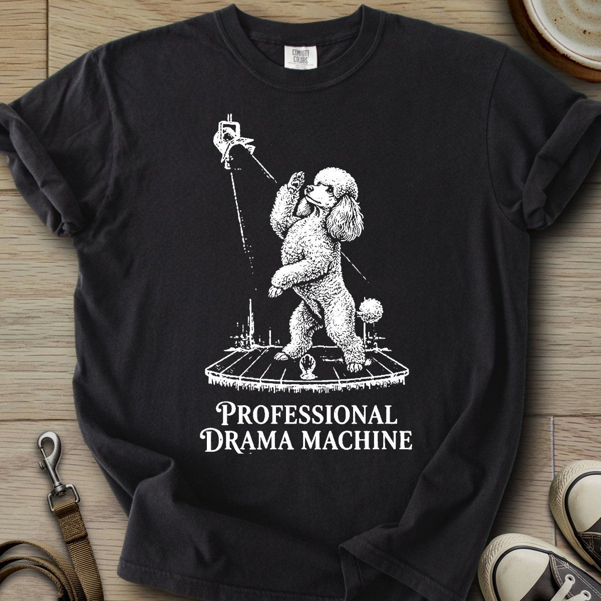 Pro. Drama Machine - Poodle T-Shirt