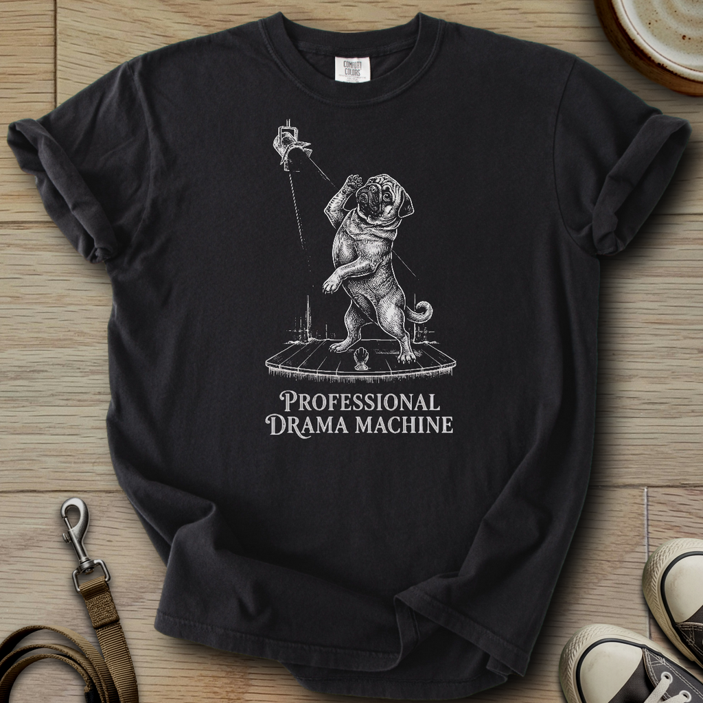 Pro. Drama Machine - Pug T-Shirt