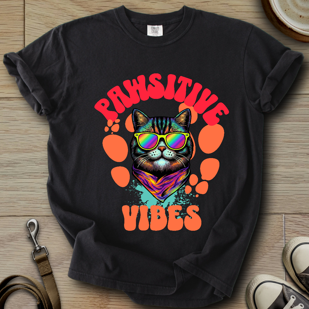 Pawsitive Cat Vibes T-Shirt