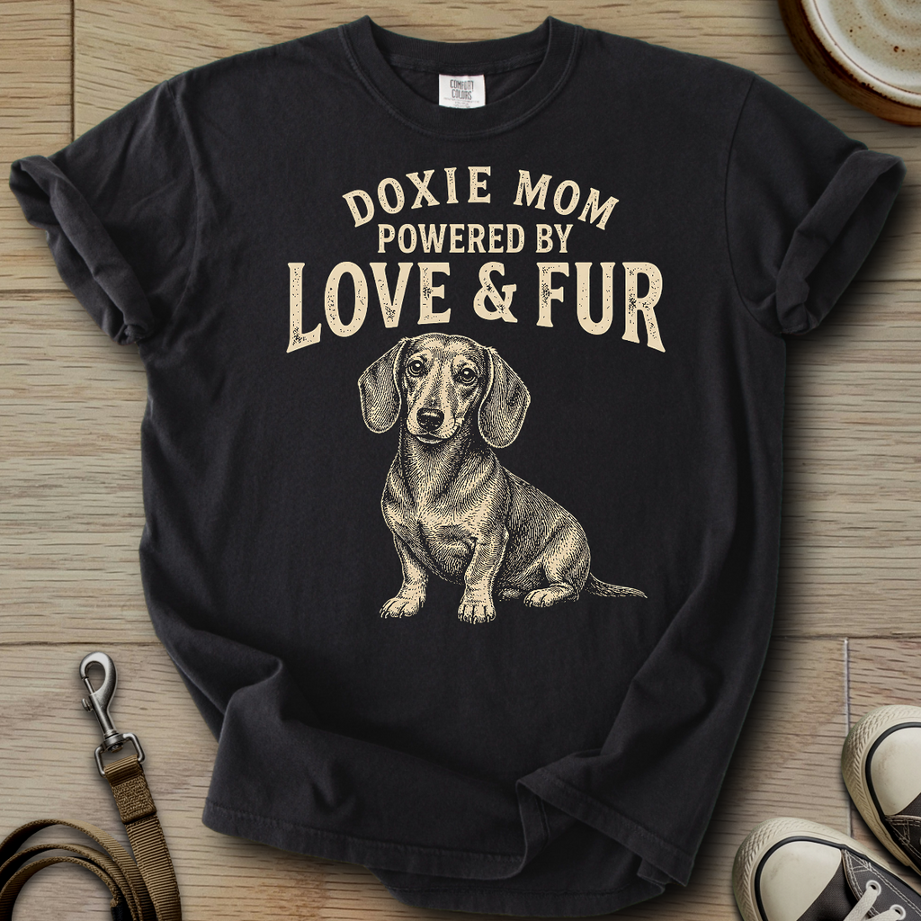 Doxie Mom Love & Fur T-Shirt