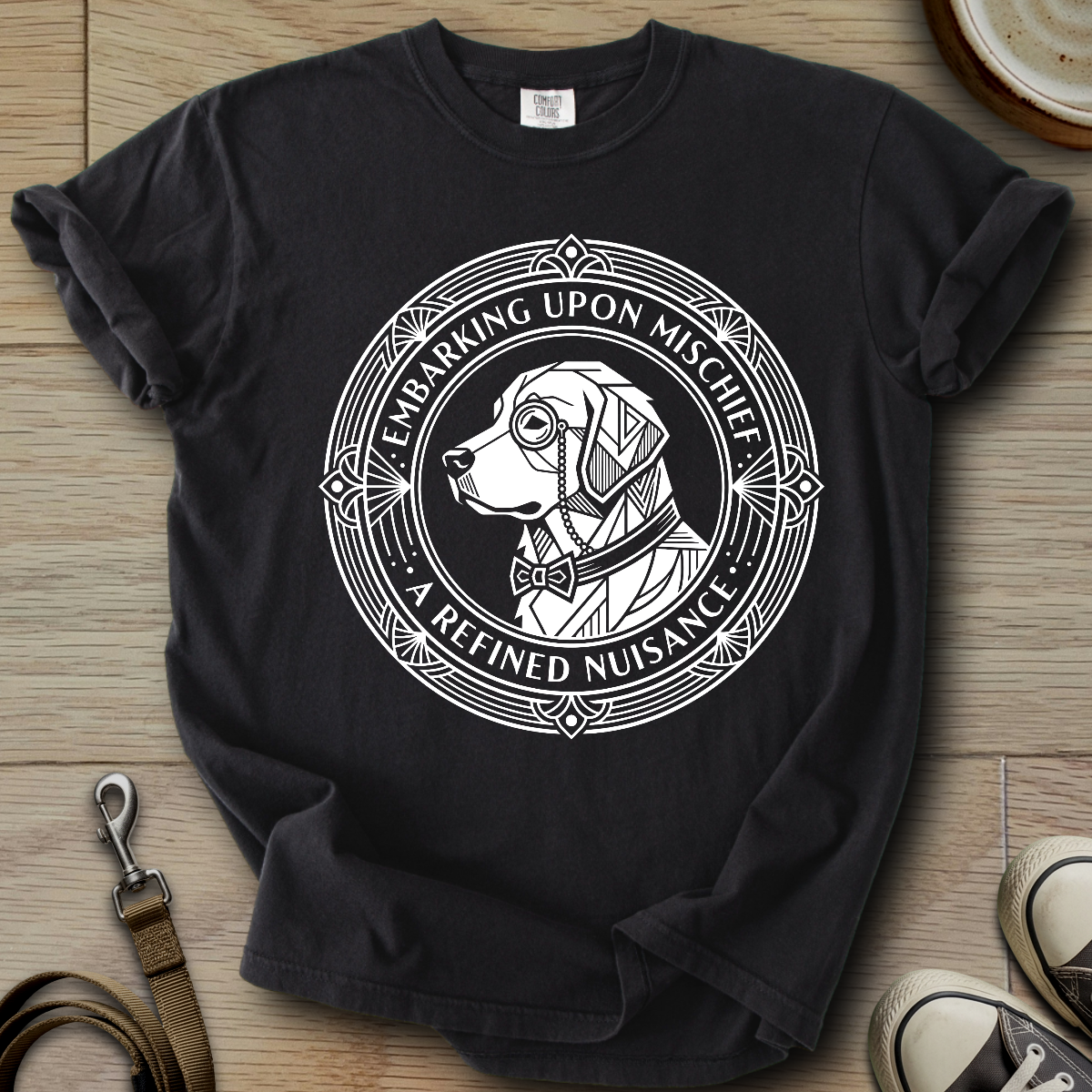 Embarking Upon Mischief - Golden T-Shirt