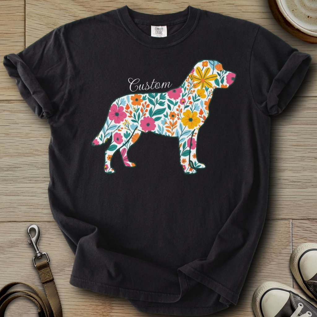 Personalized Name dog silhouette - Labrador T-Shirt