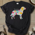 Personalized Name dog silhouette - Labrador T-Shirt