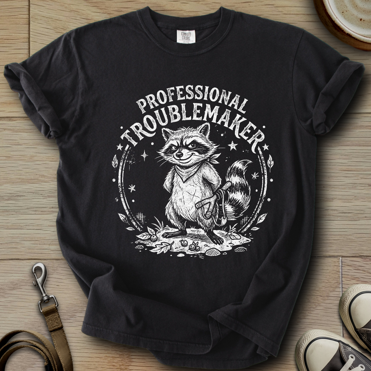 Professional Troublemaker - Racoon T-Shirt