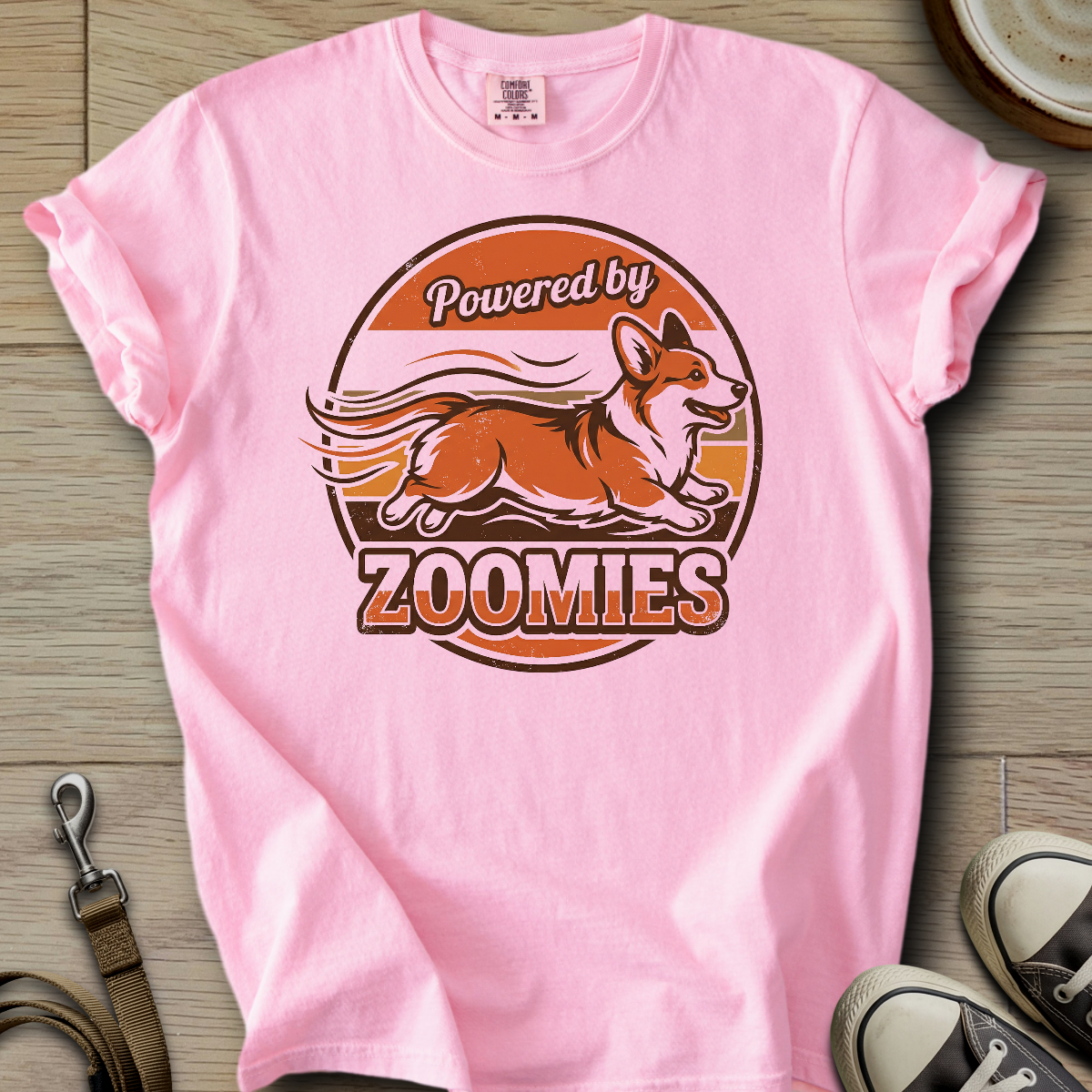 Powered by Zoomies - Corgi T-Shirt