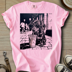Dog Drinking Iced Coffee - Doxie T-Shirt