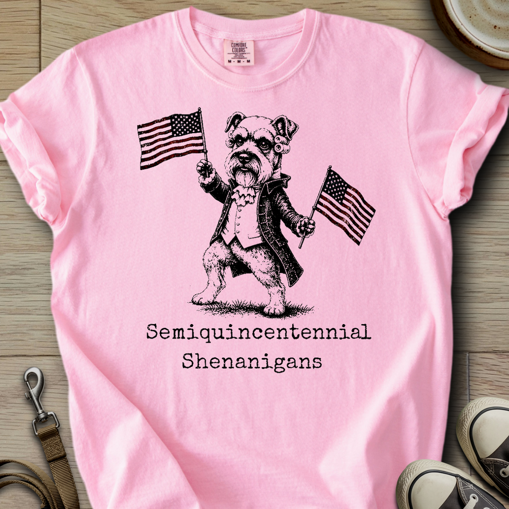 Semiquincentennial Shenanigans - Schnauzer T-Shirt