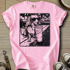 Dog Drinking Iced Coffee - Doxie T-Shirt
