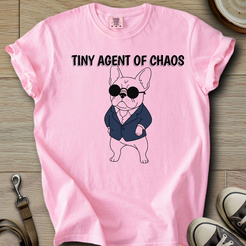 Tiny Agent of Chaos - Frenchie T-Shirt