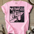 Dog Drinking Iced Coffee - Frenchie T-Shirt