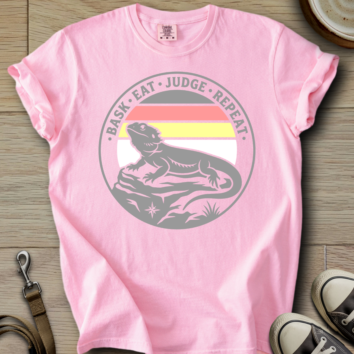 Bask, Eat, Judge, Repeat - Beardie T-Shirt
