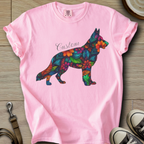 Personalized Name dog silhouette - GSD T-Shirt