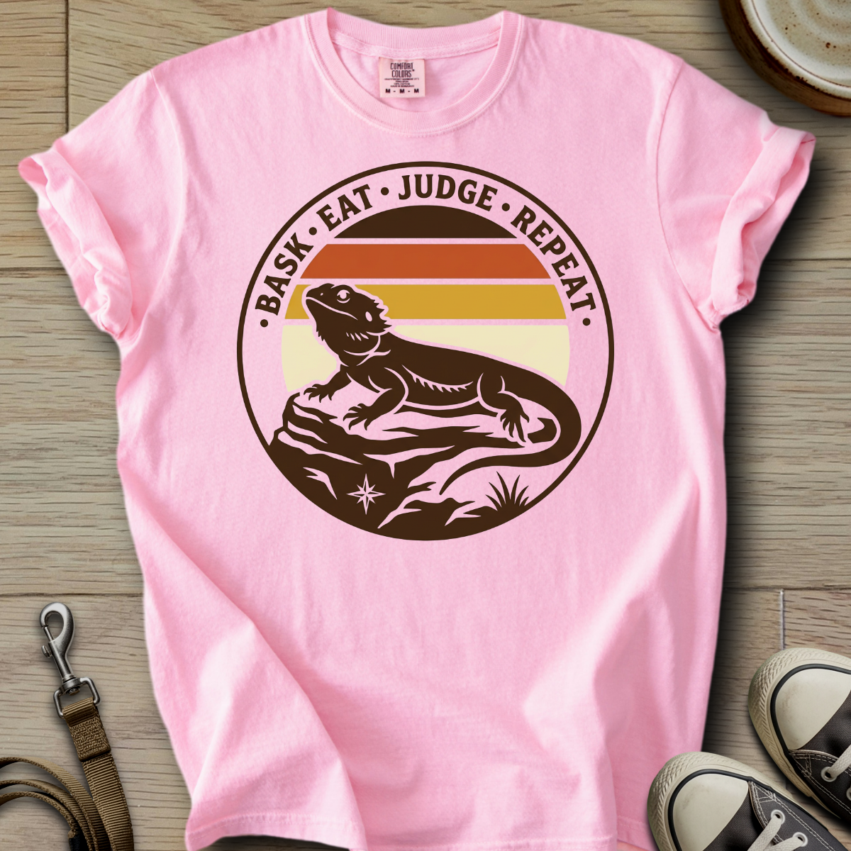 Bask, Eat, Judge, Repeat - Beardie T-Shirt
