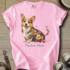 Custom Name dog silhouette - Corgi T-Shirt