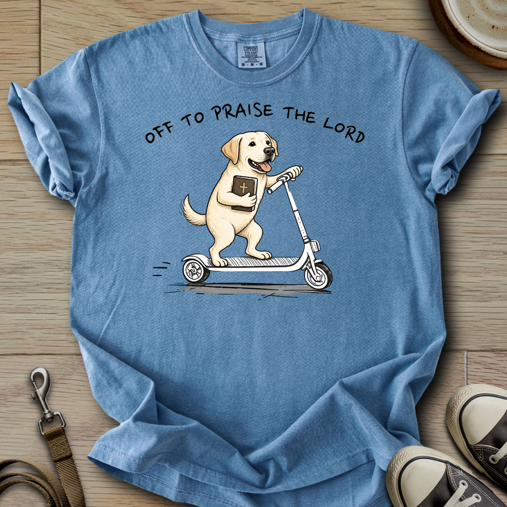 Off to Praise the Lord - Labrador T-Shirt