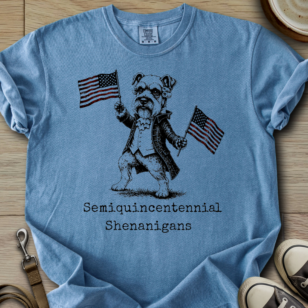 Semiquincentennial Shenanigans - Schnauzer T-Shirt