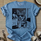 Dog Drinking Iced Coffee - Corgi T-Shirt