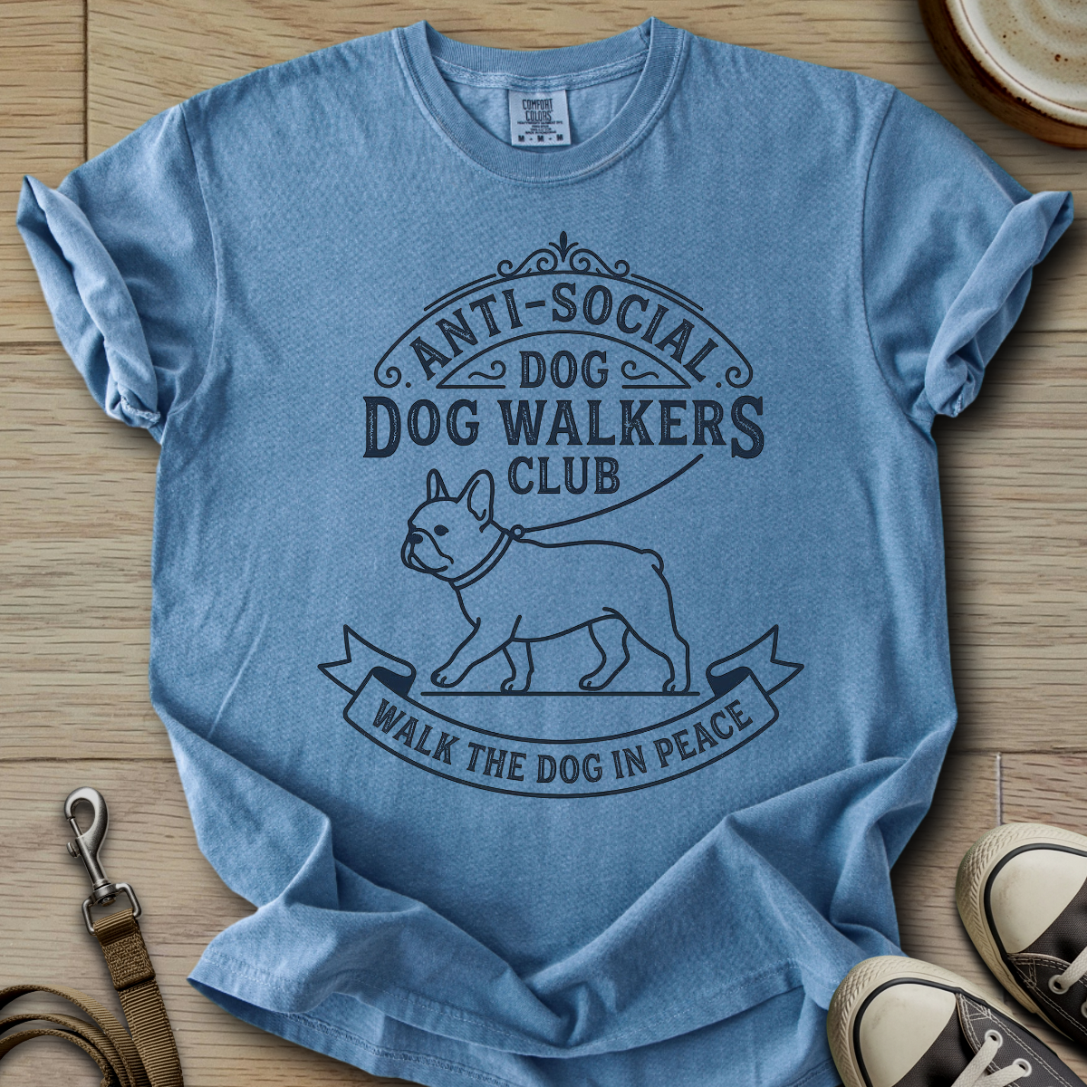 Anti-Social Dog Walkers Club - Frenchie T-Shirt