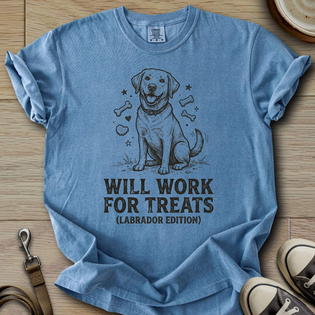 Will Work for Treats - Labrador T-Shirt