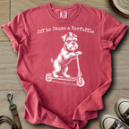 Off to Cause a Kerfuffle- Schnauzer T-Shirt