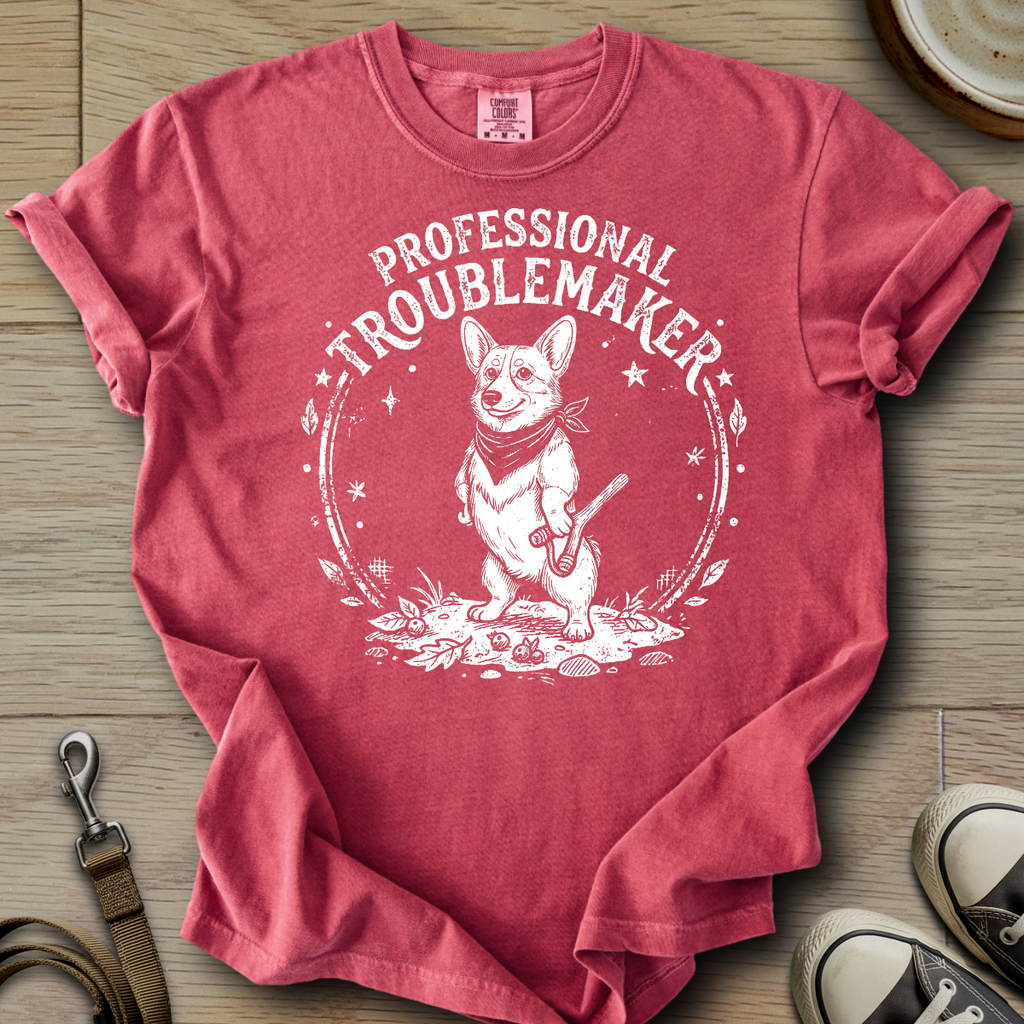 Professional Troublemaker - Corgi T-Shirt ©