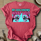 My Dog Knows What I did - Corgi T-Shirt