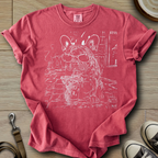 Dog Drinking Iced Coffee - Frenchie T-Shirt