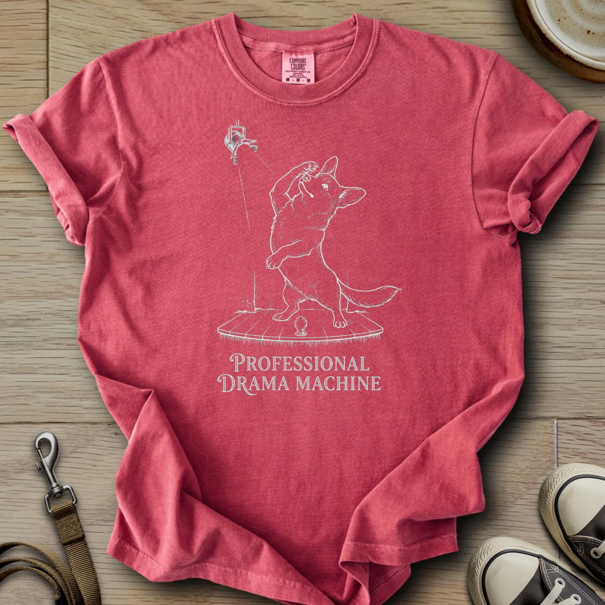 Pro. Drama Machine - Corgi T-Shirt