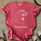 Custom Name dog silhouette - Doxie T-Shirt