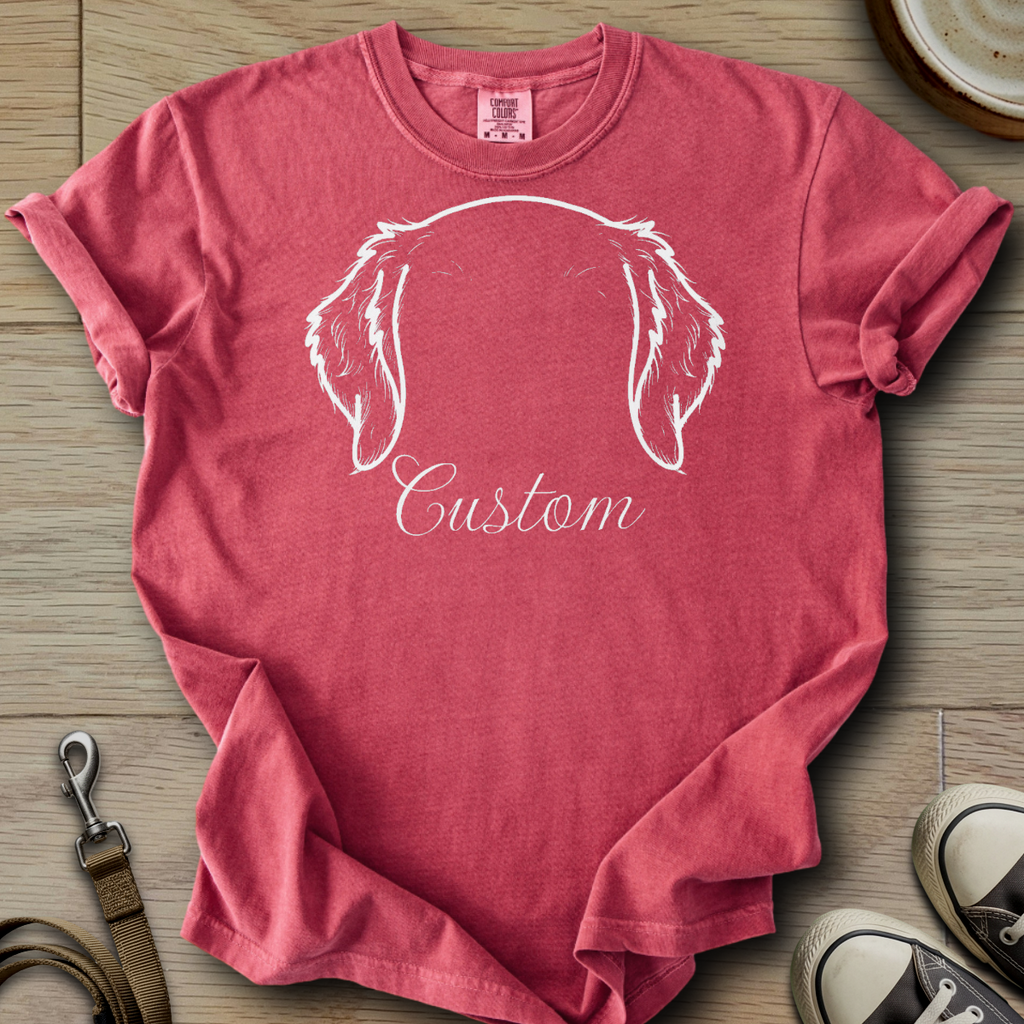 Personalized Name dog silhouette - Golden T-Shirt