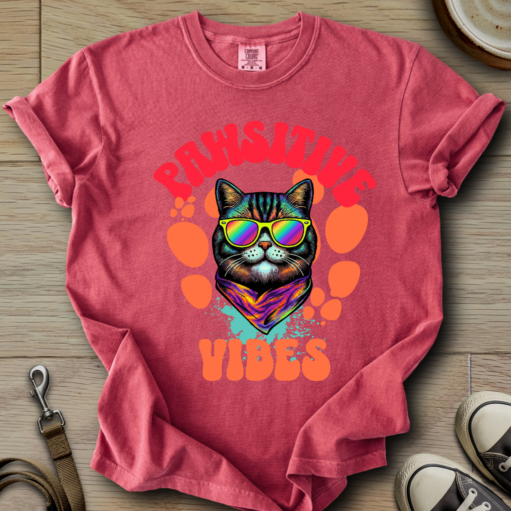 Pawsitive Cat Vibes T-Shirt