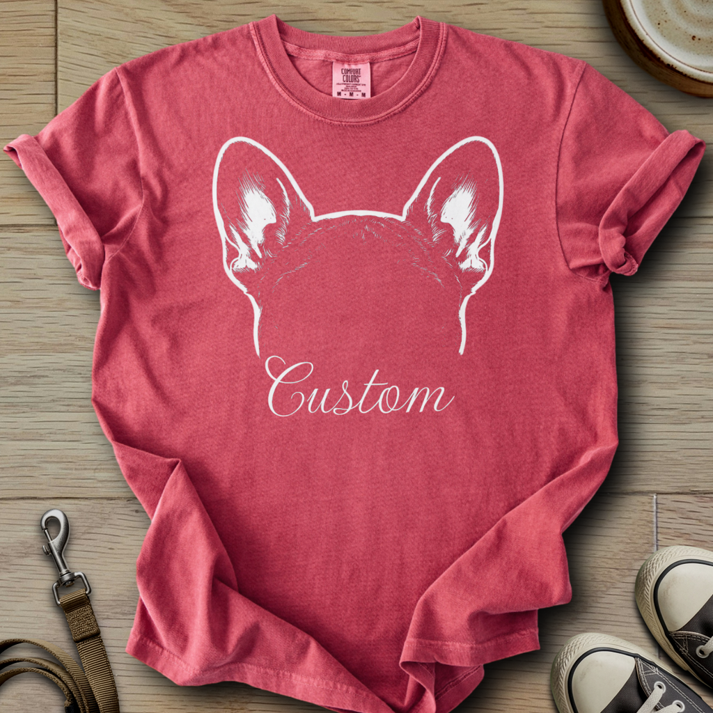 Personalized Name dog silhouette - Frenchie T-Shirt