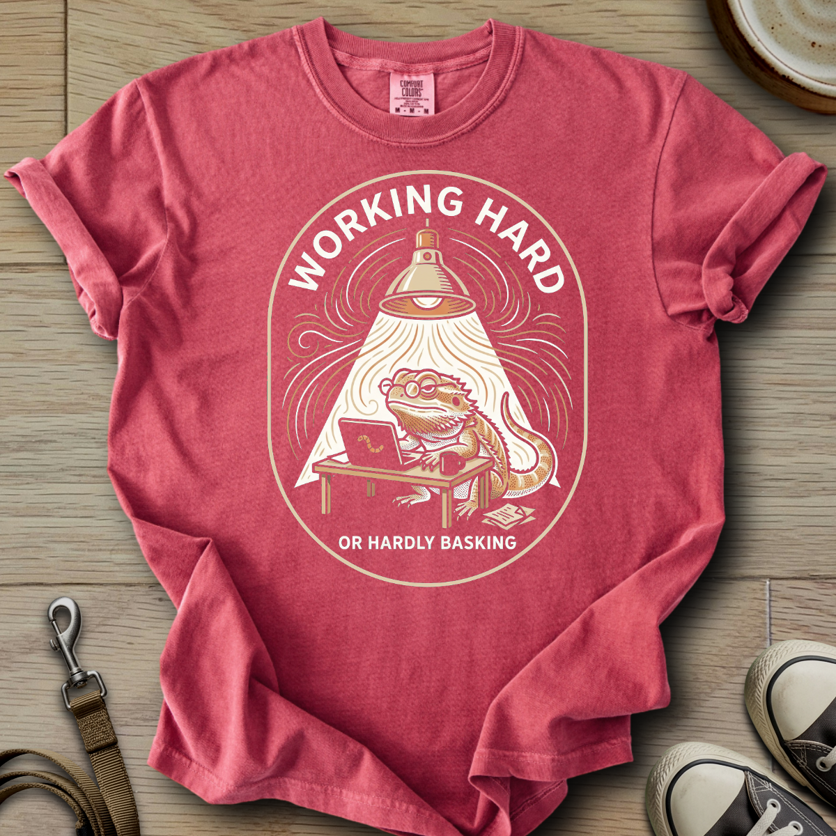 Working Hard - Beardie T-Shirt