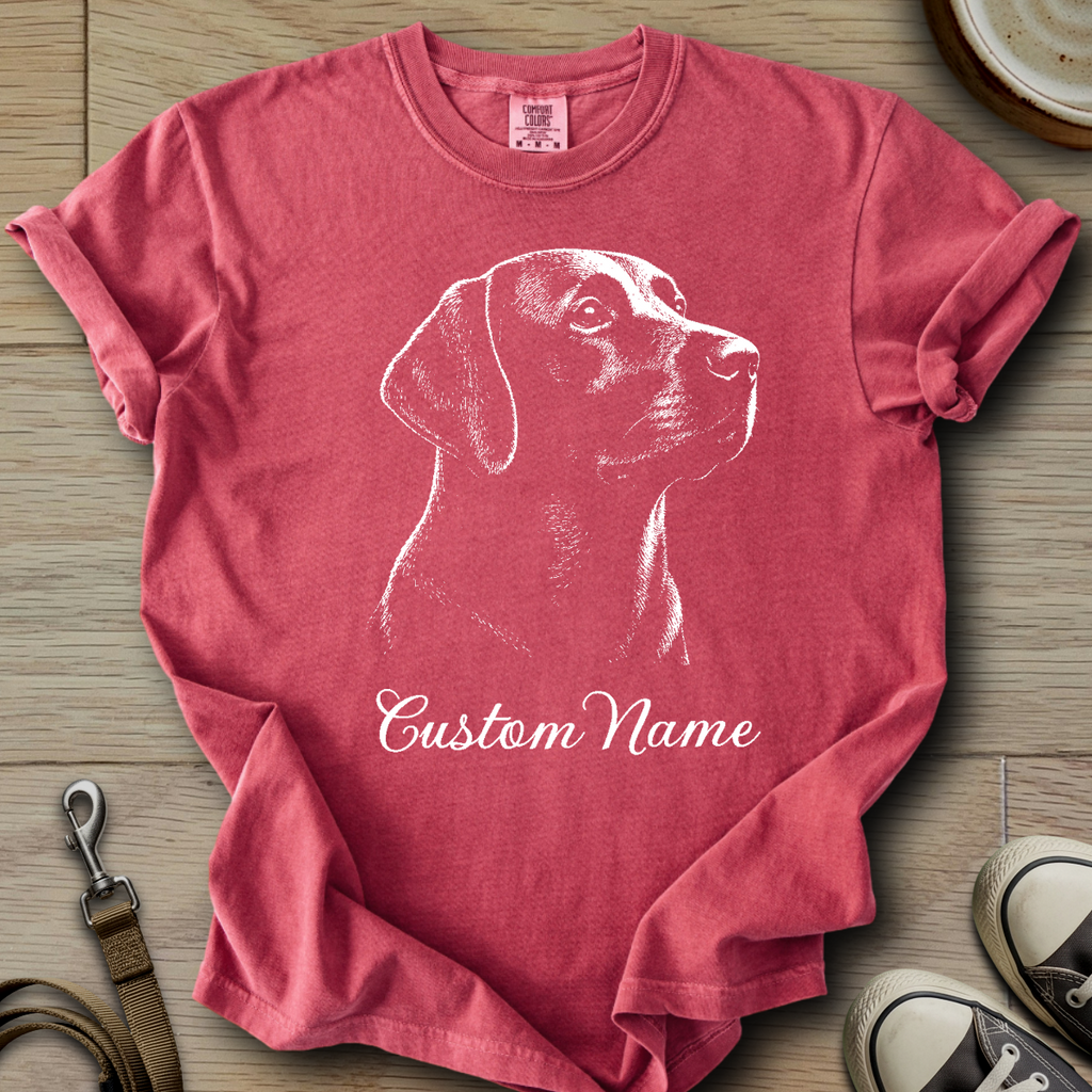 Custom Name dog silhouette - Labrador T-Shirt