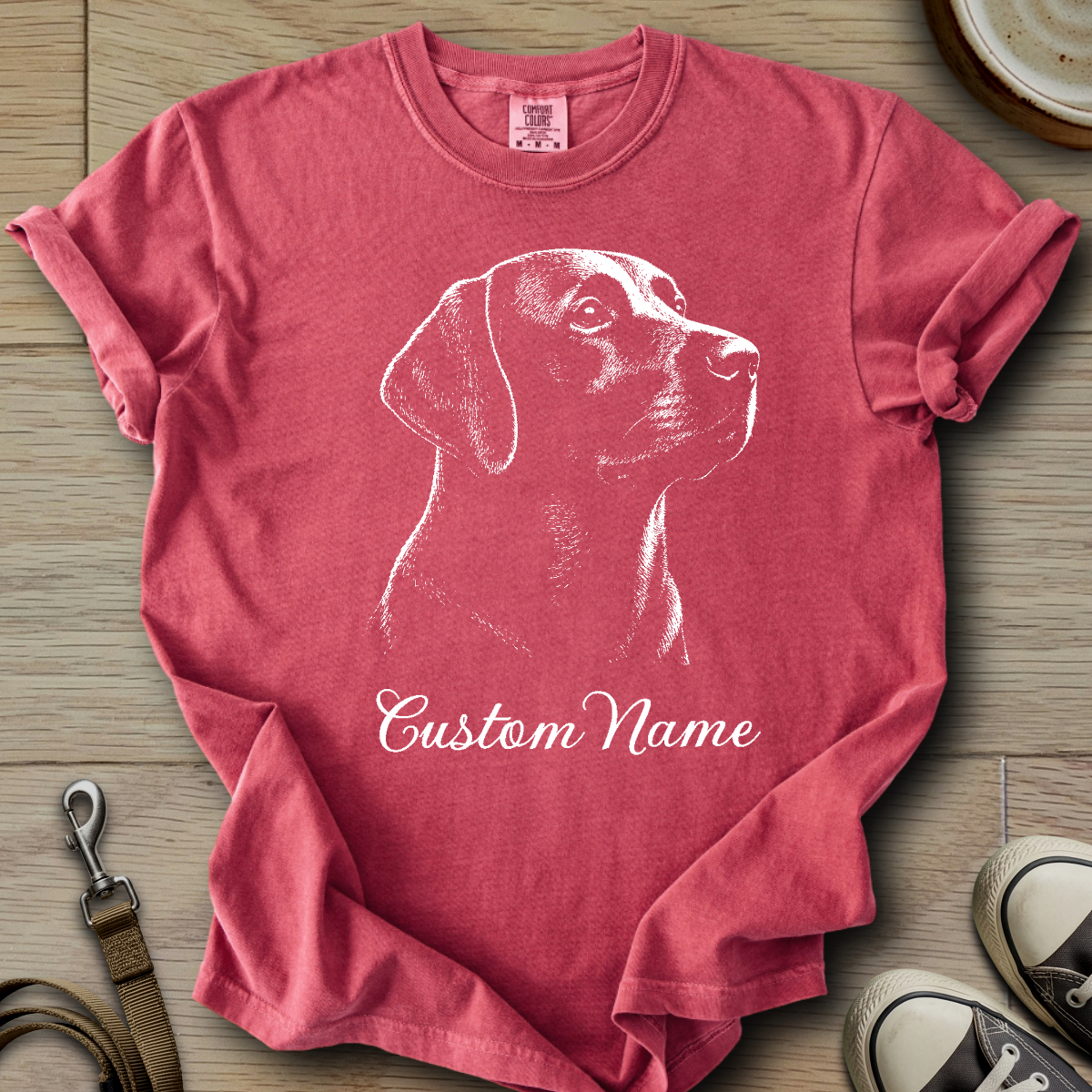 Custom Name dog silhouette - Labrador T-Shirt
