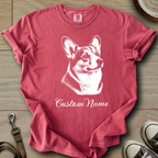 Custom Name dog silhouette - Corgi T-Shirt