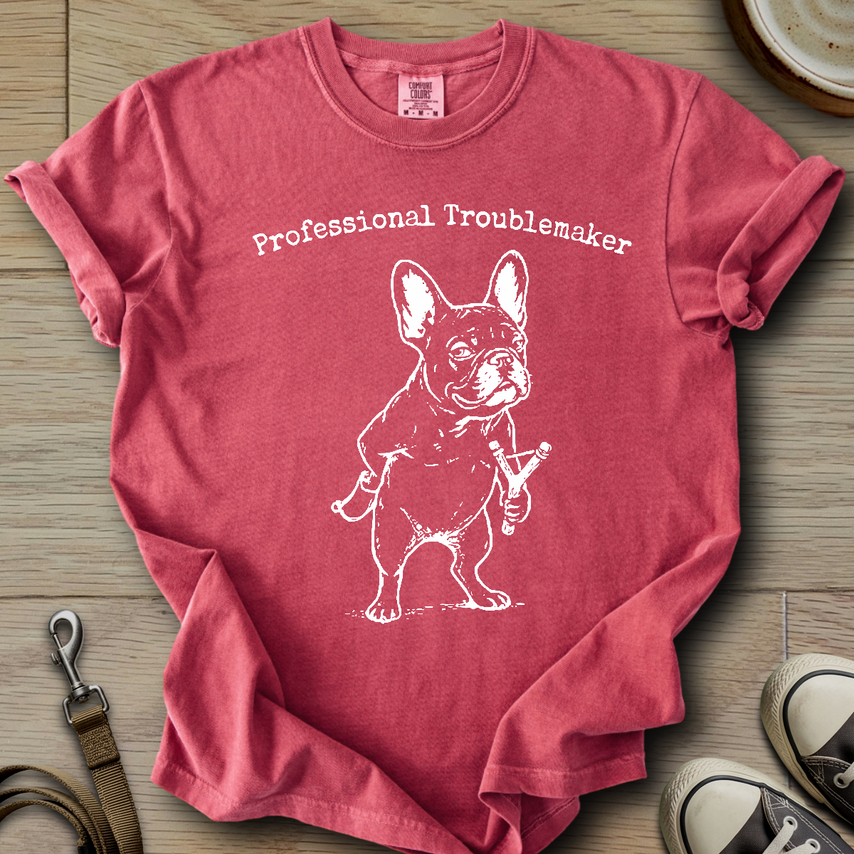 Professional Troublemaker - Frenchie T-Shirt